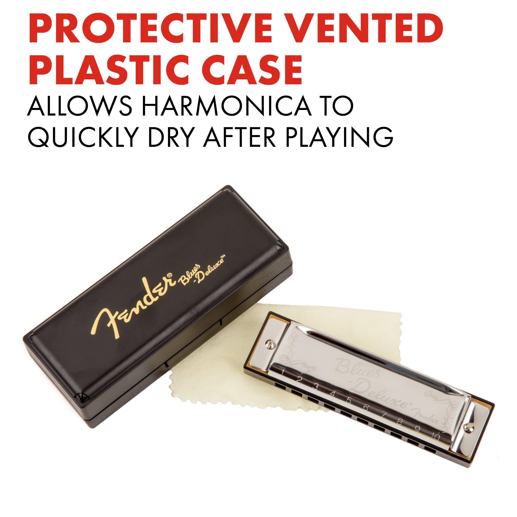 Amazon.com: Fender Blues Deluxe Harmonica, Pack of 7 with case