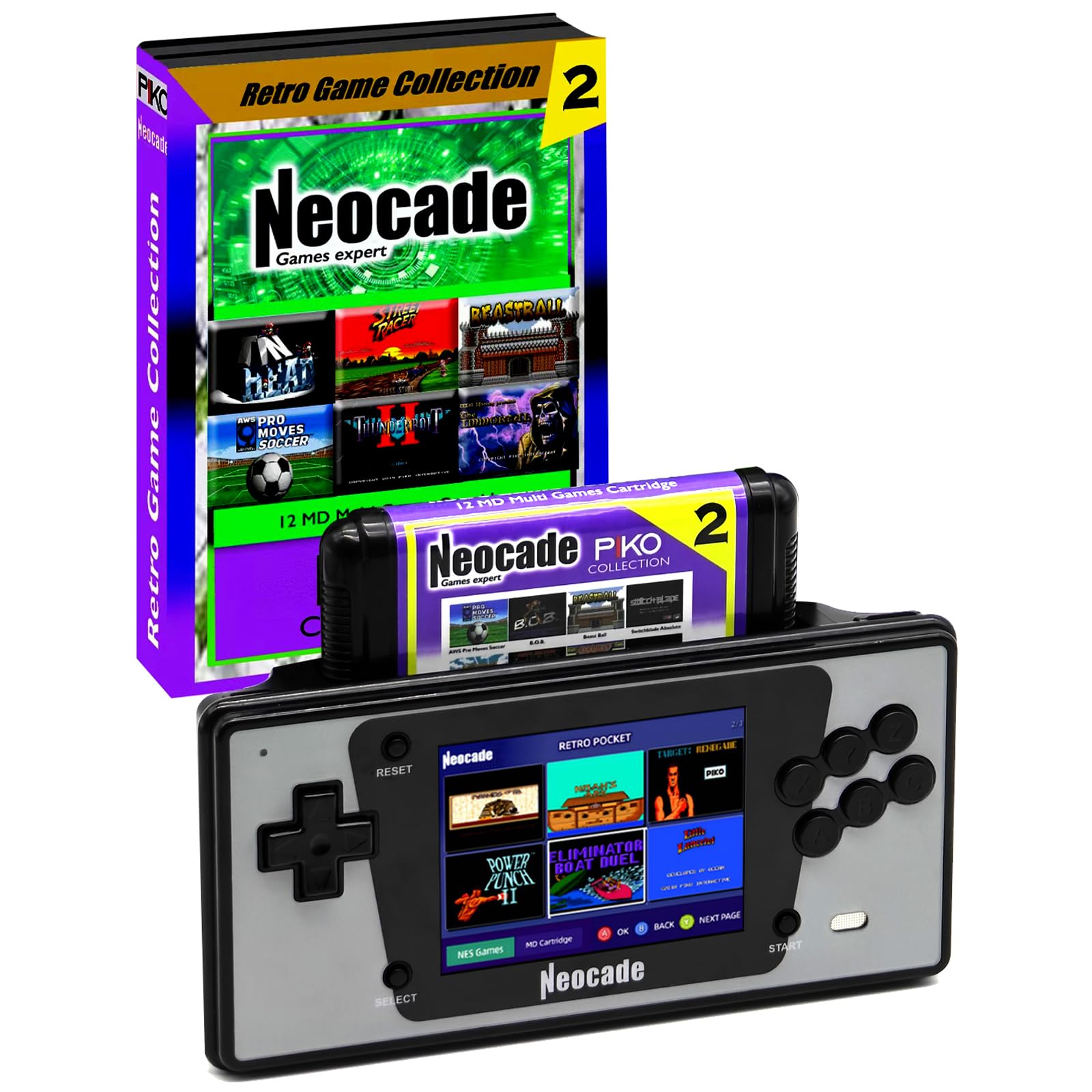 Amazon.co.jp: NEOCADE ポケット レトロゲーム機 メガドライブ用 メガ