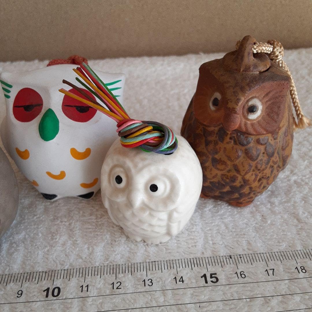 Amazon.co.jp: 鈴 開運招福 邪気祓い 魔除け フクロウ ミミズク 置物