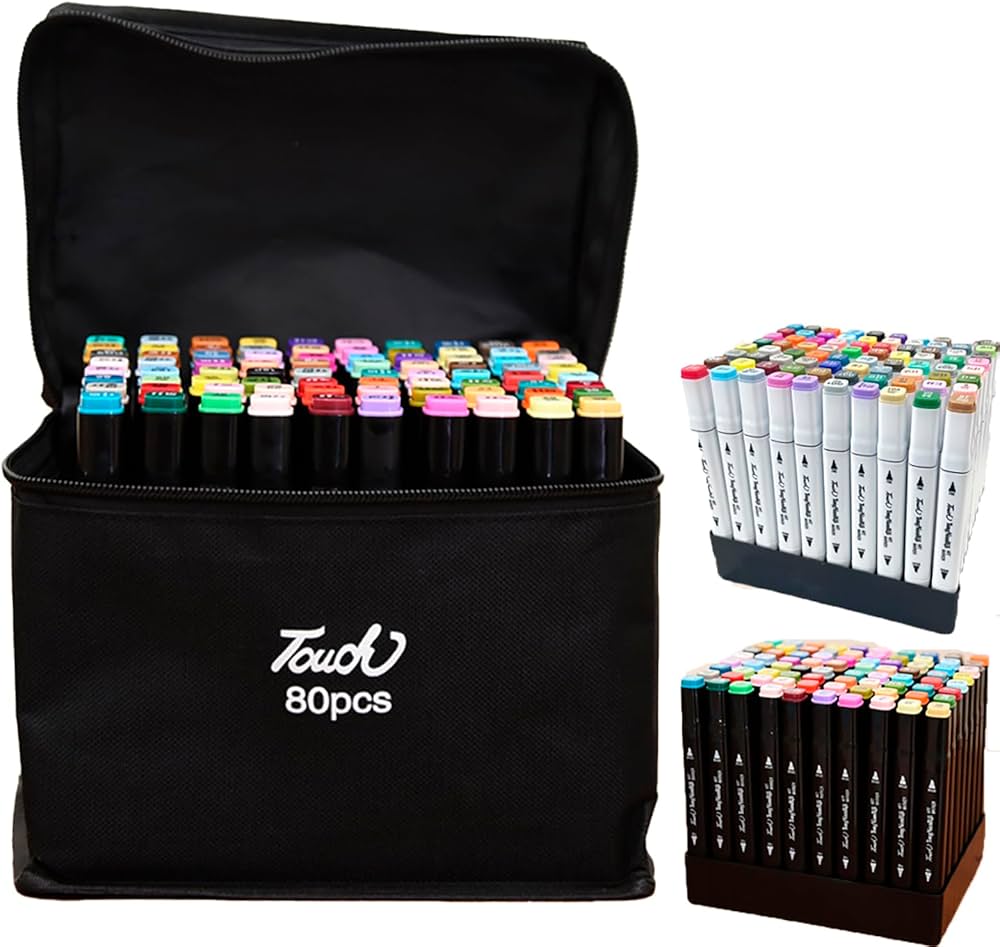 Amazon | マーカーペン セット カラーペンセット イラストマーカー 80