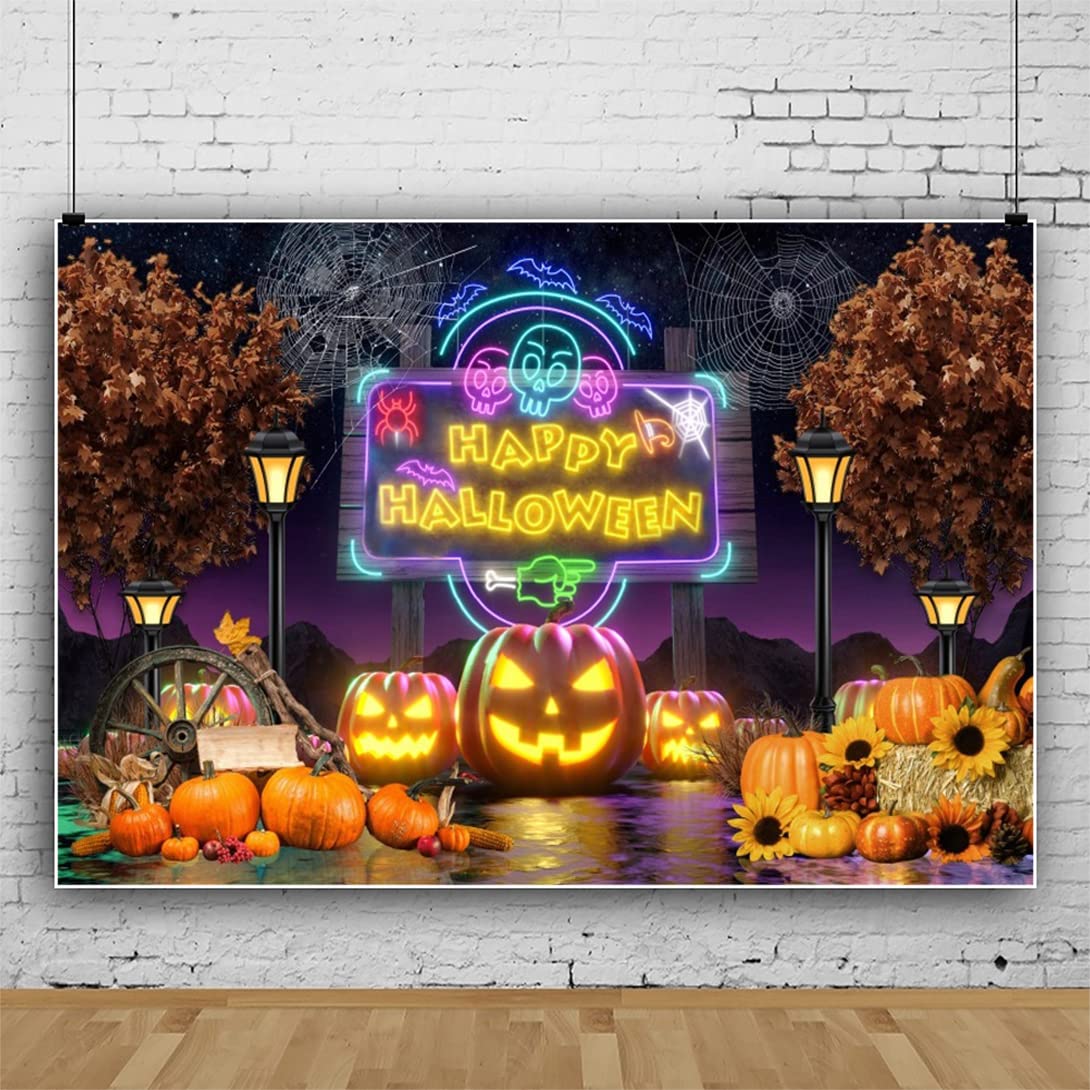 Amazon | Qinunipoto 背景布 ハロウィン ハロウィーンの背景 Halloween