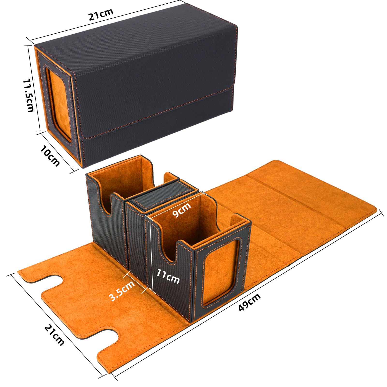 Amazon.co.jp: AFIING MTG コマンダーデッキボックス 200枚 二重