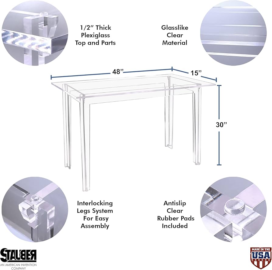 Amazon.co.jp: STAUBER ベストクリアデスク - アクリルクラシック (幅