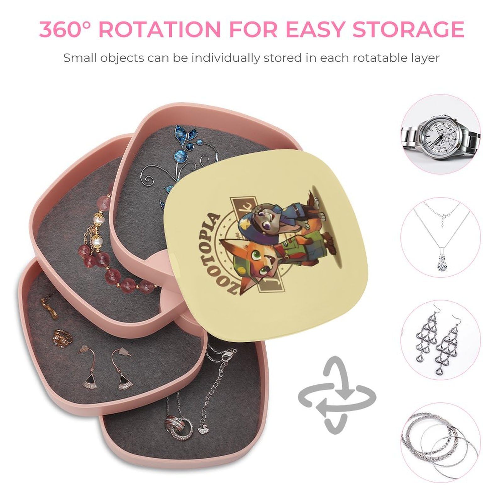 Amazon｜ズートピア ジュディ ニック ジュエリーボックス 4段