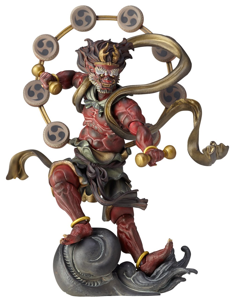 Amazon.co.jp: タケヤ式自在置物 雷神 赤 全高約140mm PVC&ABS製 塗装