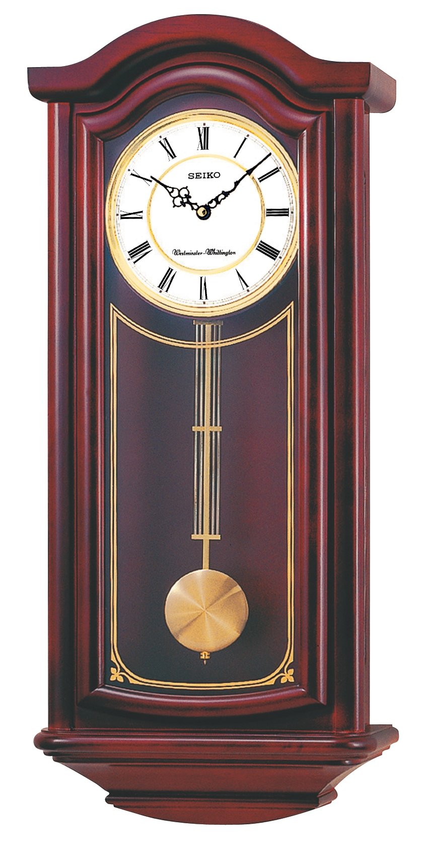 Amazon.com: SEIKO Mahogany Wall Clock with Pendulum : Home & Kitchen