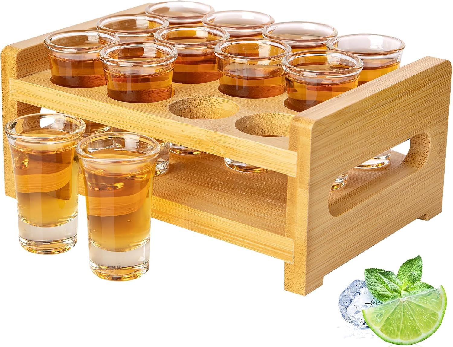 Amazon.com | LINALL Shot Glass Set 0.7oz/20ml 12pcs with Holder