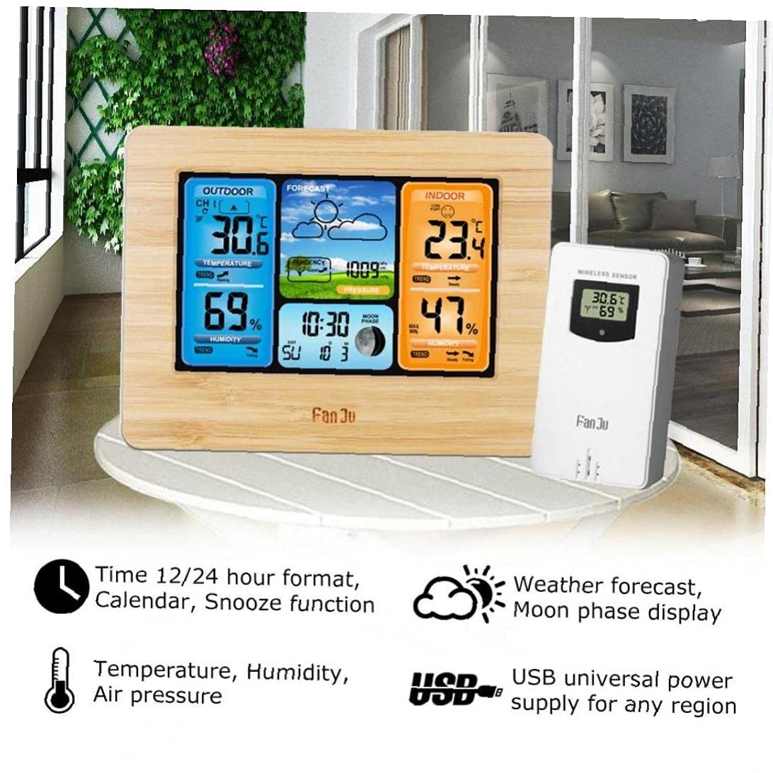 Amazon.co.jp: ワイヤレスウェザーステーション デジタルカラー液晶