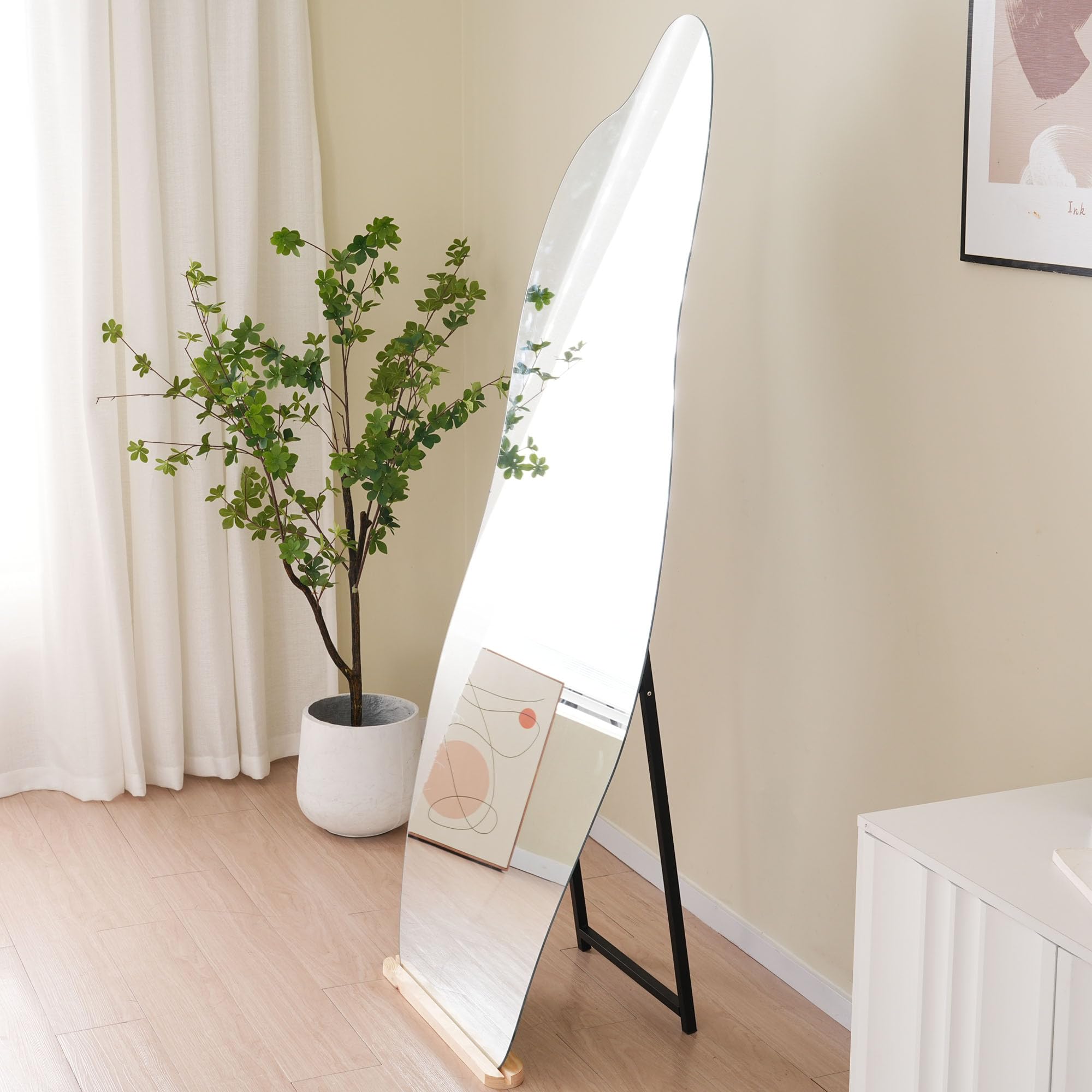 Amazon.co.jp: 170*70CM ウェーブミラー スタンドミラー 全身 姿見鏡