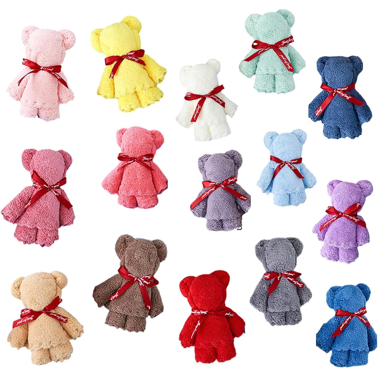 Amazon｜プチギフト 退職 お礼 クマタオル 可愛い タオルくま 個包装