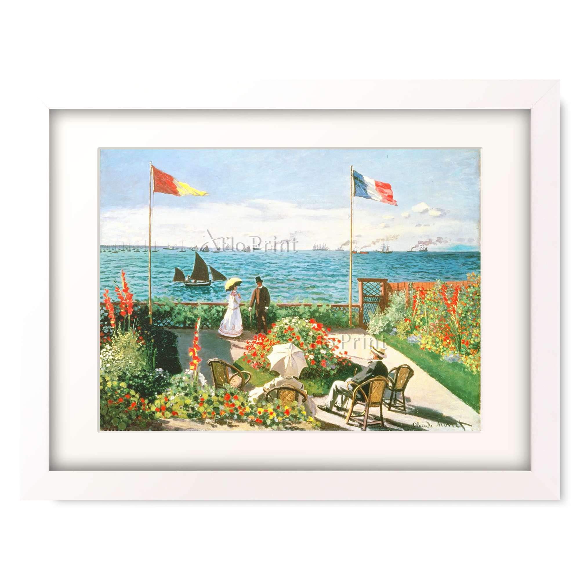 Amazon.co.jp: クロード・モネ Claude Monet 「サンタドレスのテラス