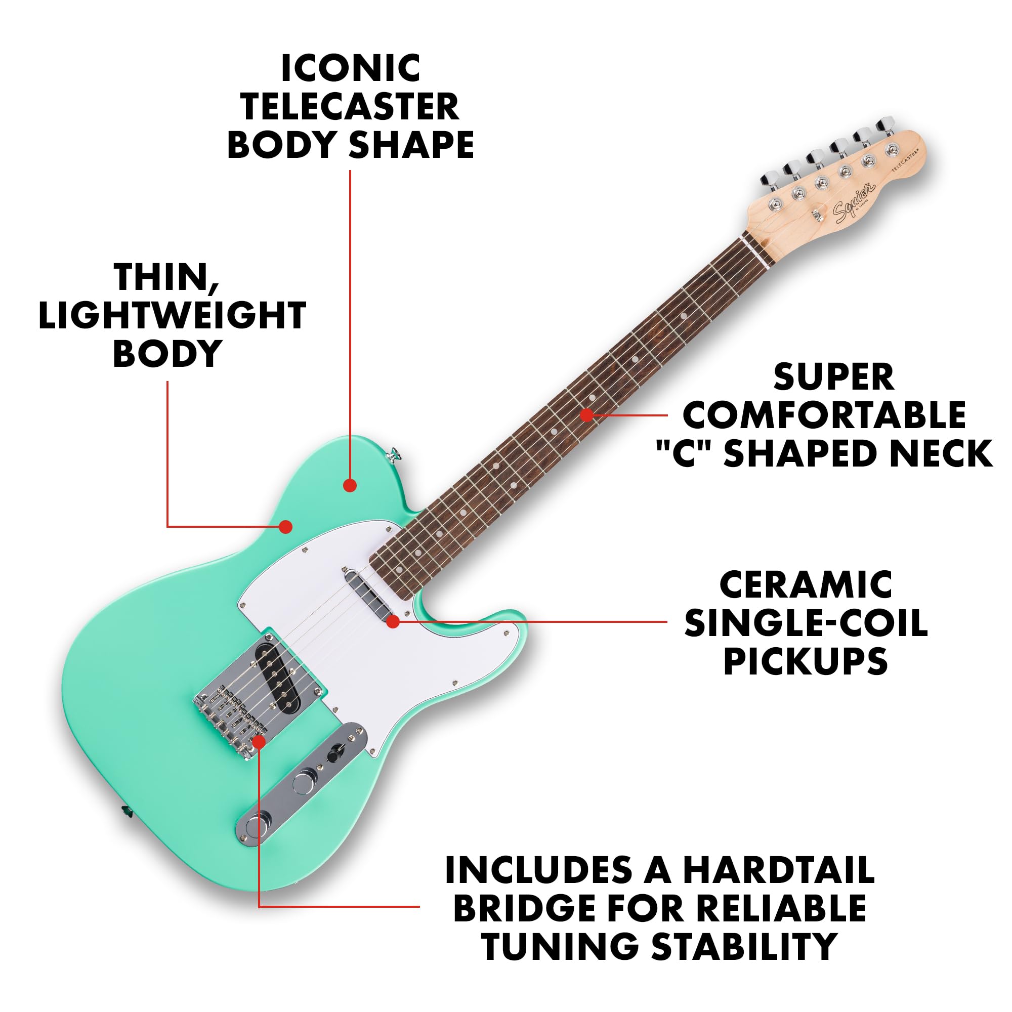 Amazon | Squier by Fender スクワイヤー エレキギター Debut