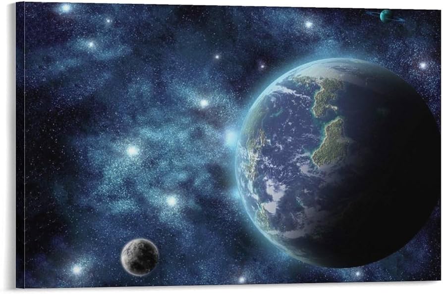 Amazon.co.jp: 宇宙と惑星の絵画 インテリアぎんが 宇宙ポスター宇宙