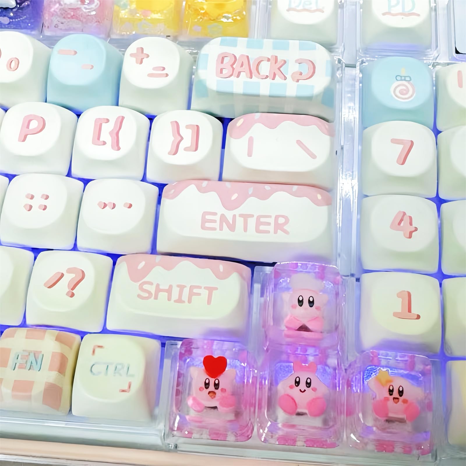 Amazon | ZMX かわいいアニメキーキャップ カービィ用 カスタム