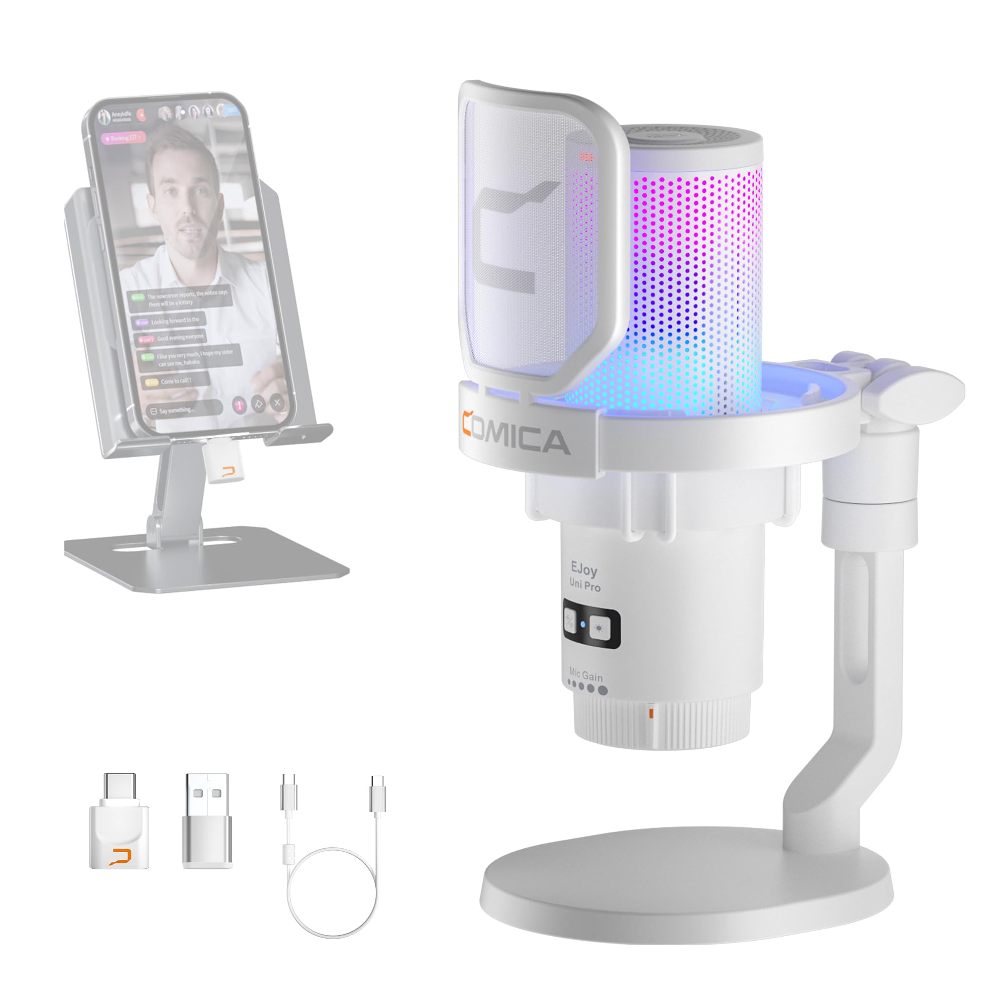 Amazon.co.jp: 【COMICA 革新登場】ワイヤレスUSBコンデンサーマイク