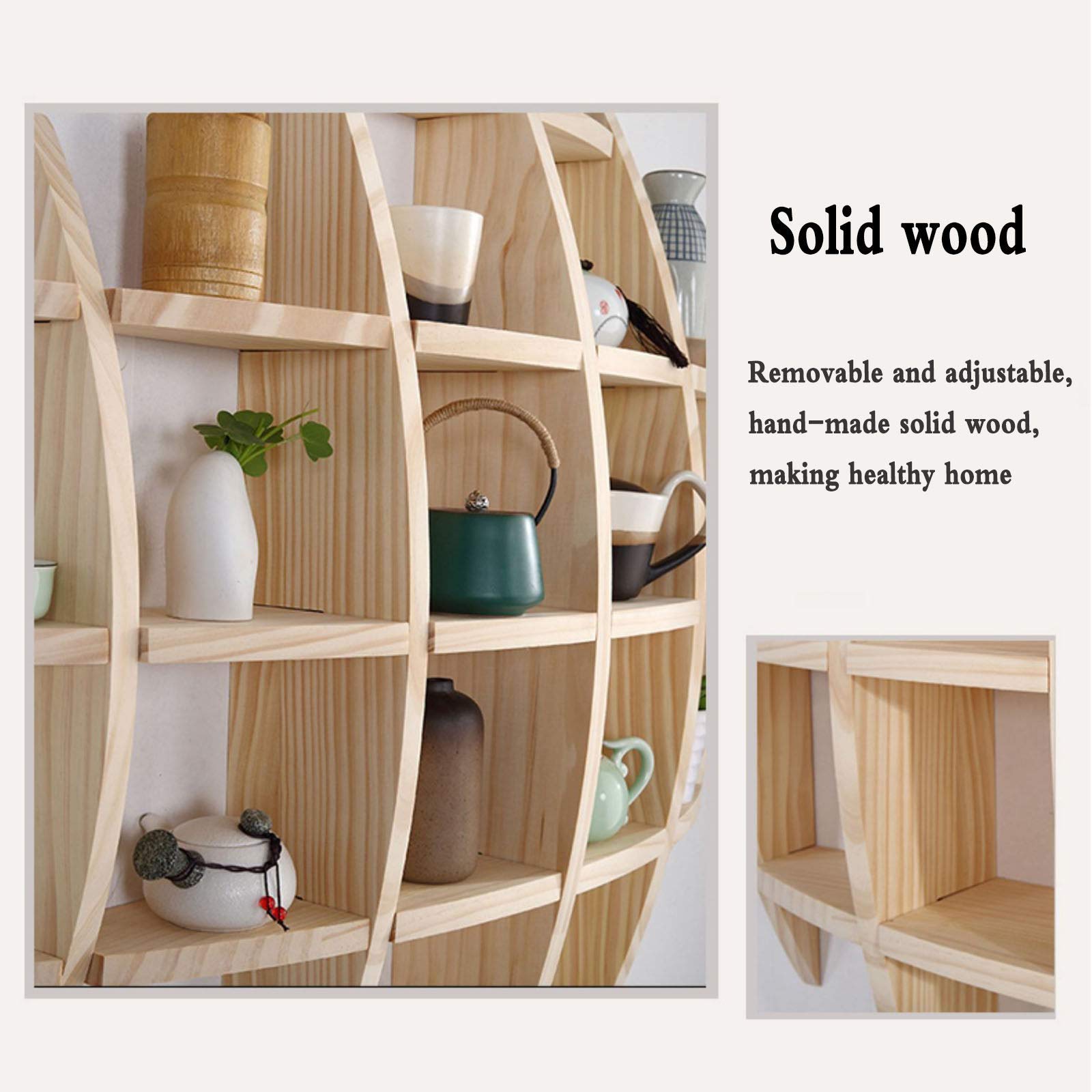 Amazon｜中国風珍品棚 壁掛け棚 珍品棚 飾り棚 香炉台 中国茶器 収納