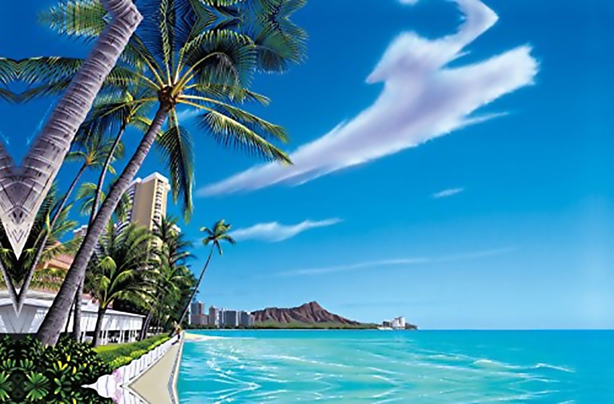 Amazon.co.jp: ハワイアン雑貨 インテリア/キャンバス パネル絵