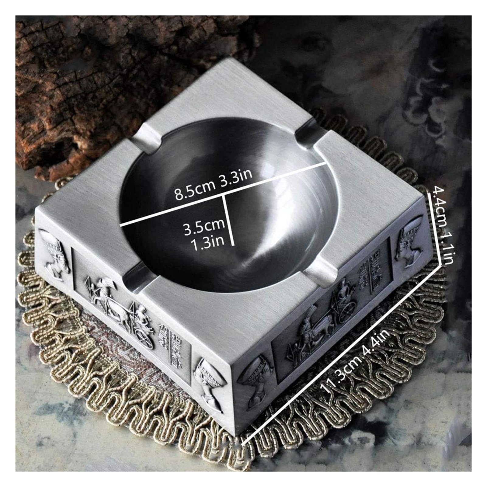 Amazon.co.jp: 灰皿 レトロ灰皿亜鉛合金灰皿男の子灰ホルダー喫煙者用