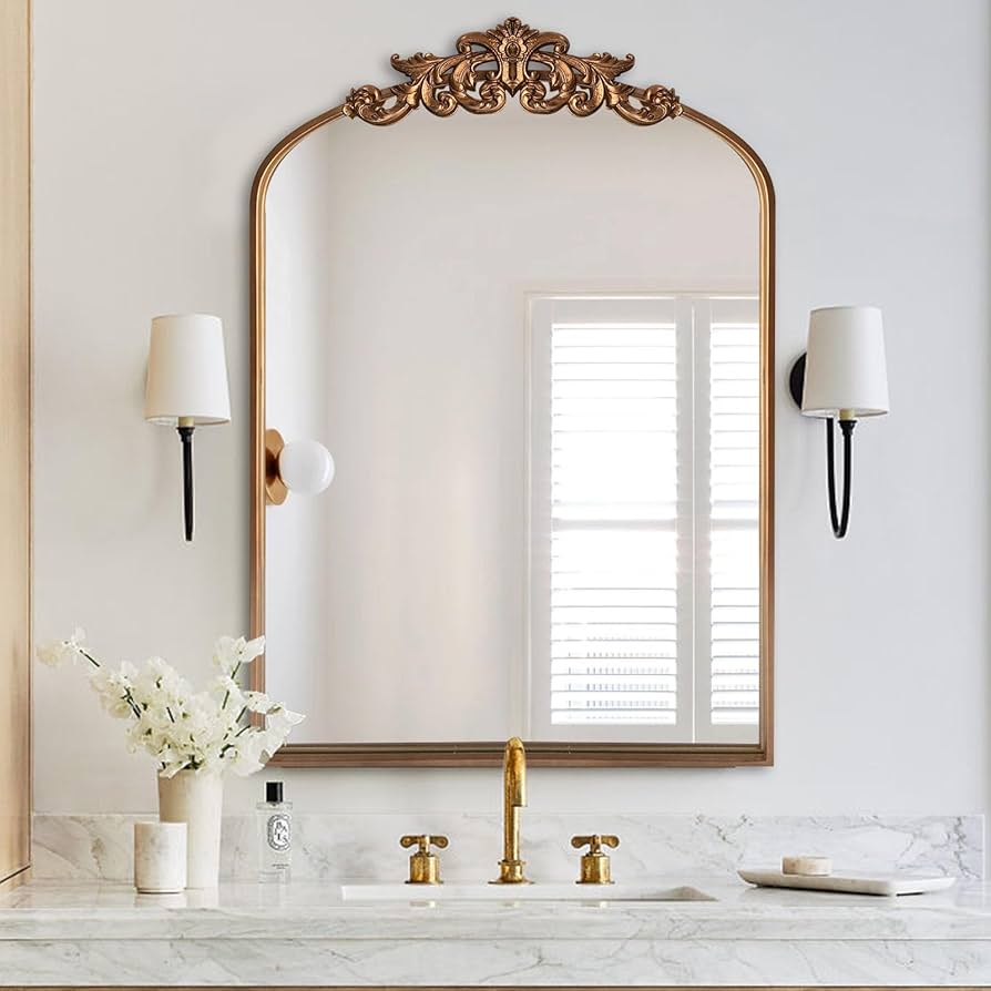 Amazon.com: DAOYIJIAJU Gold Arched Mirror, 24