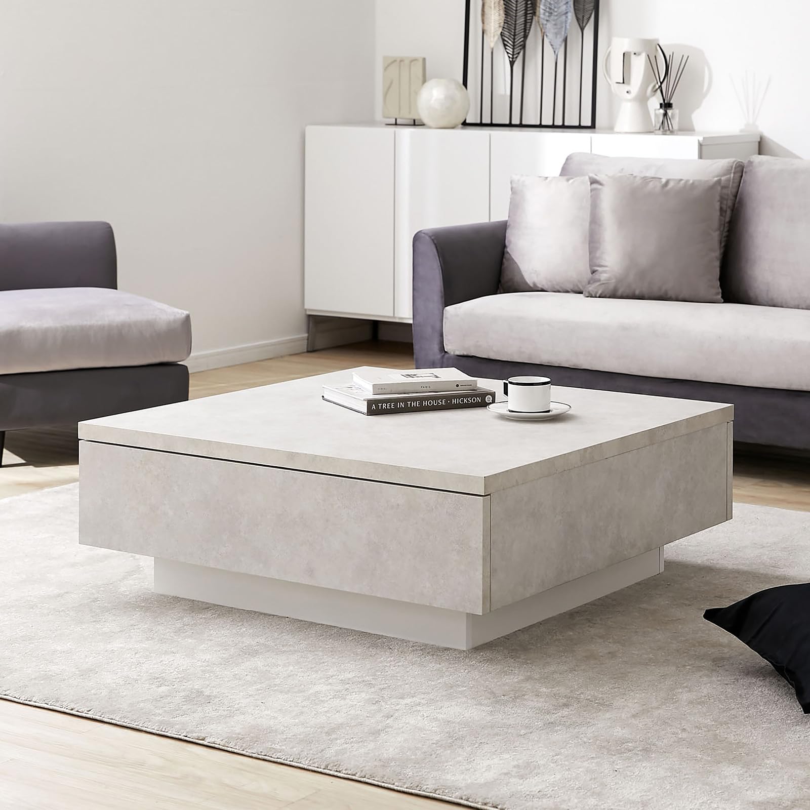 Amazon.co.jp: LOWYA ロウヤ ローテーブル リビングテーブル 引き出し