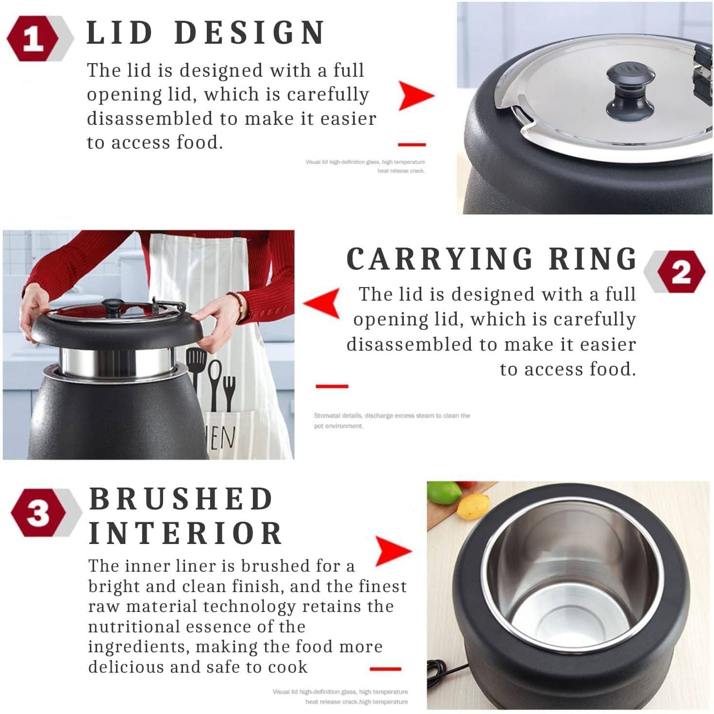 Amazon | スープ保温器 業務用13L食品用スープ釜ウォーマー, 業務用