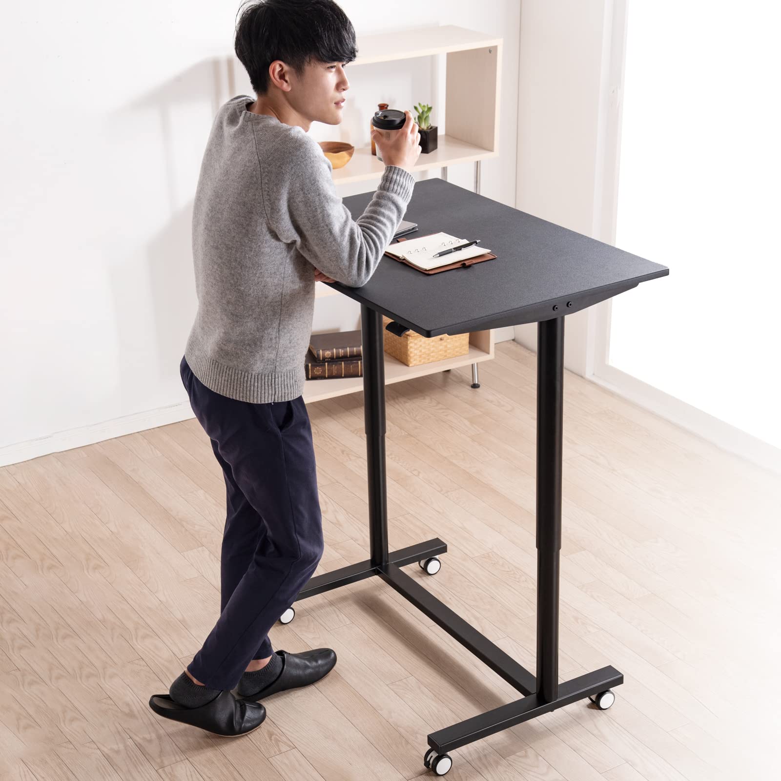 Amazon | タンスのゲン スタンディングデスク 昇降デスク 幅90cm 高さ