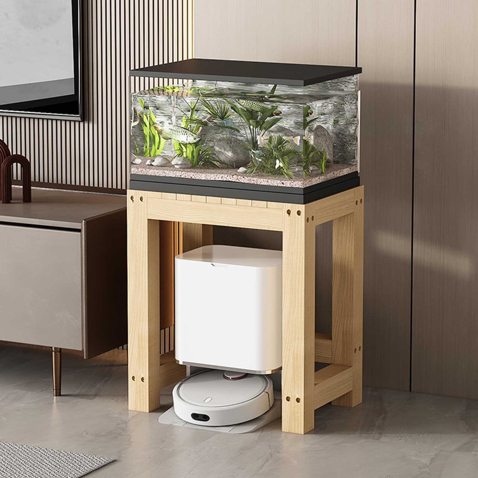 Amazon.co.jp: FORRTY 水槽台 木製 無垢材 水槽スタンド 長さ30〜150cm