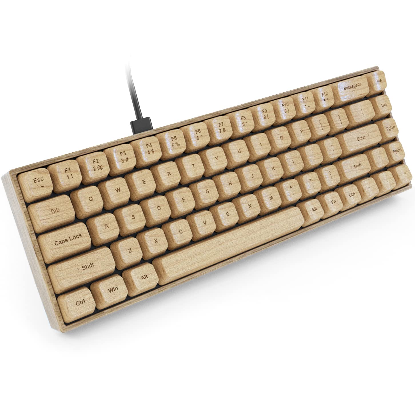 Amazon | Wood Spirit メカニカル木製キーボード メープル チェリー