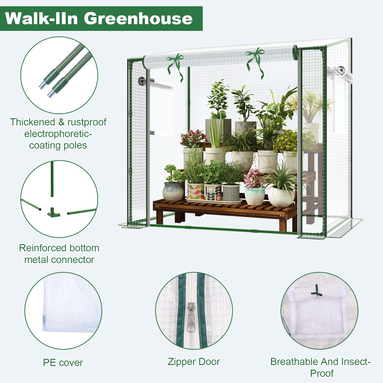 Amazon.com : Mini Greenhouse, 47.2”(L) x31.5”(W) x47.2”(H