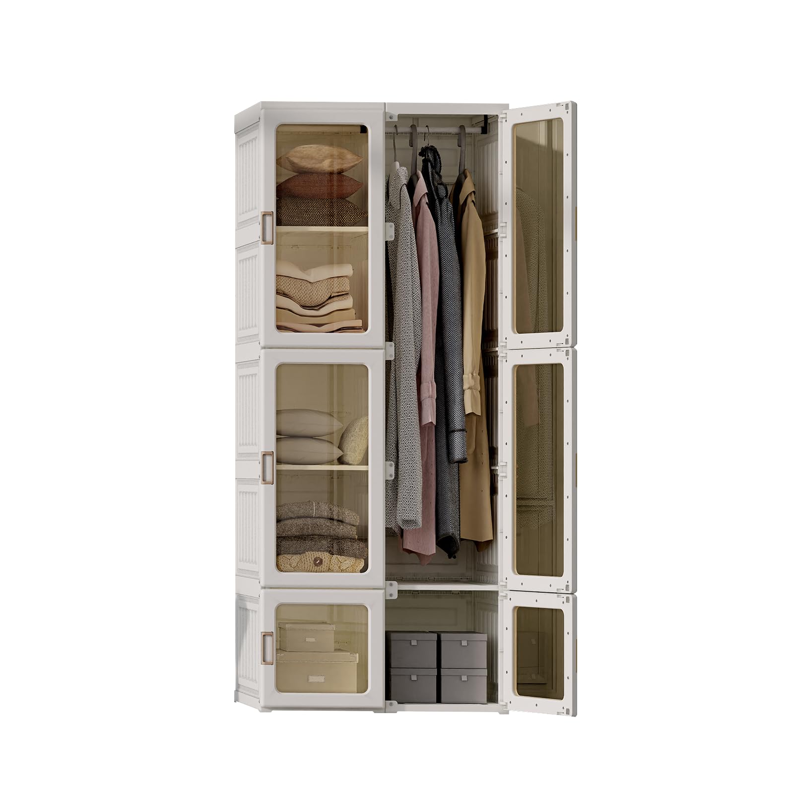 Amazon｜Mayi Box ワードローブ クローゼット 一体折りたたみ式 収納