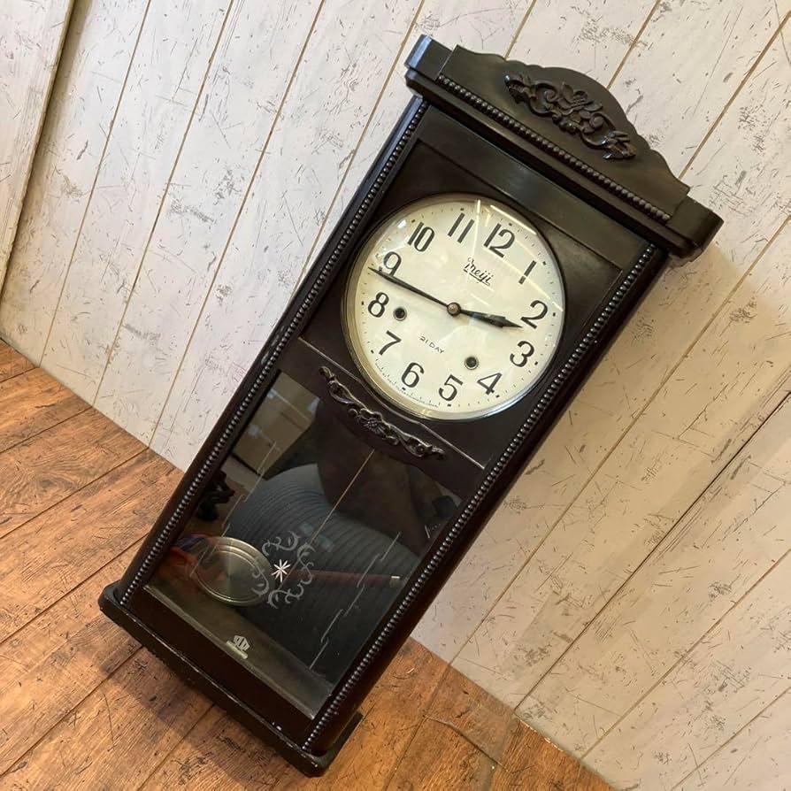 Amazon.co.jp: アンティーク ゼンマイ式 メイジ meiji 壁掛け時計