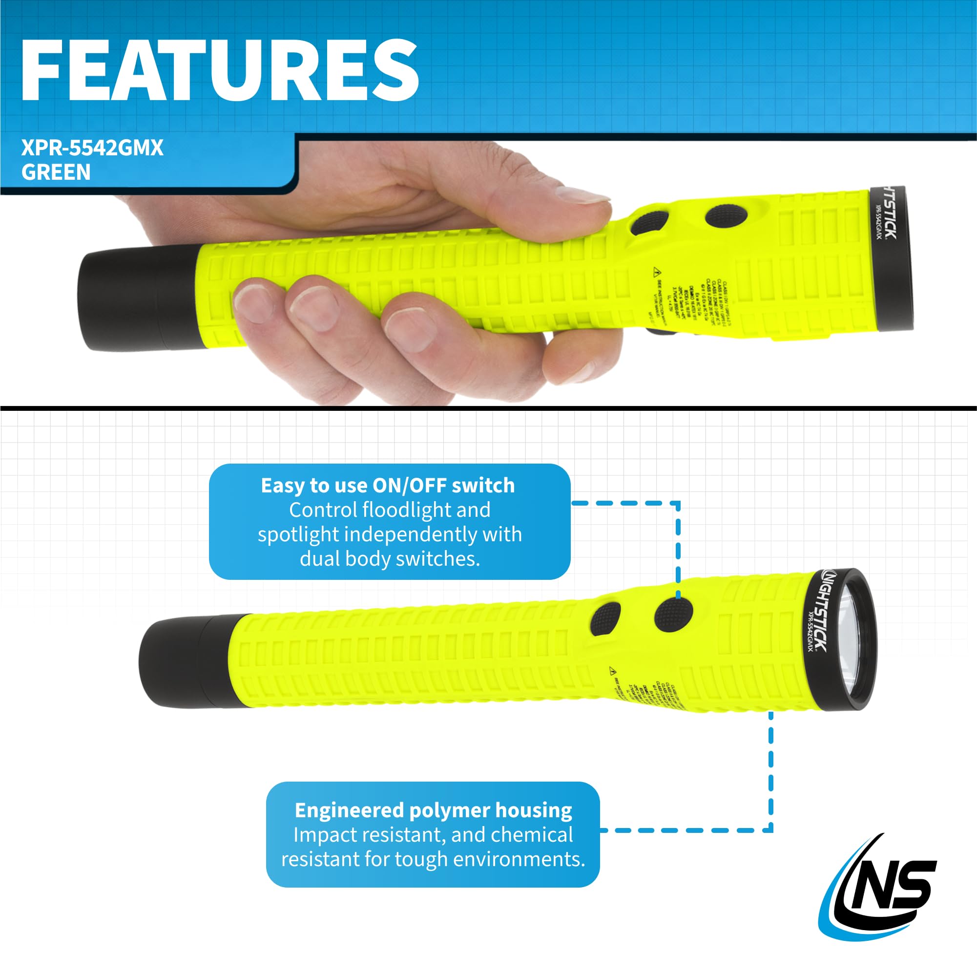 Nightstick XPR-5542GMX Intrinsically Safe Rechargeable Dual-Light