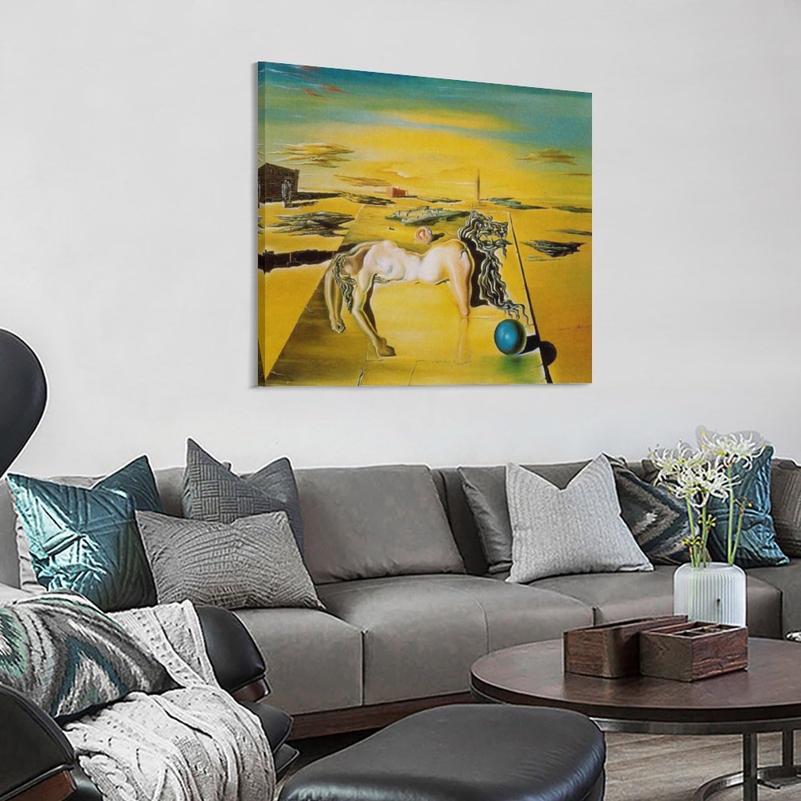 Amazon.co.jp: サルバドール・ダリ「姿の見えない眠る人、馬、獅子