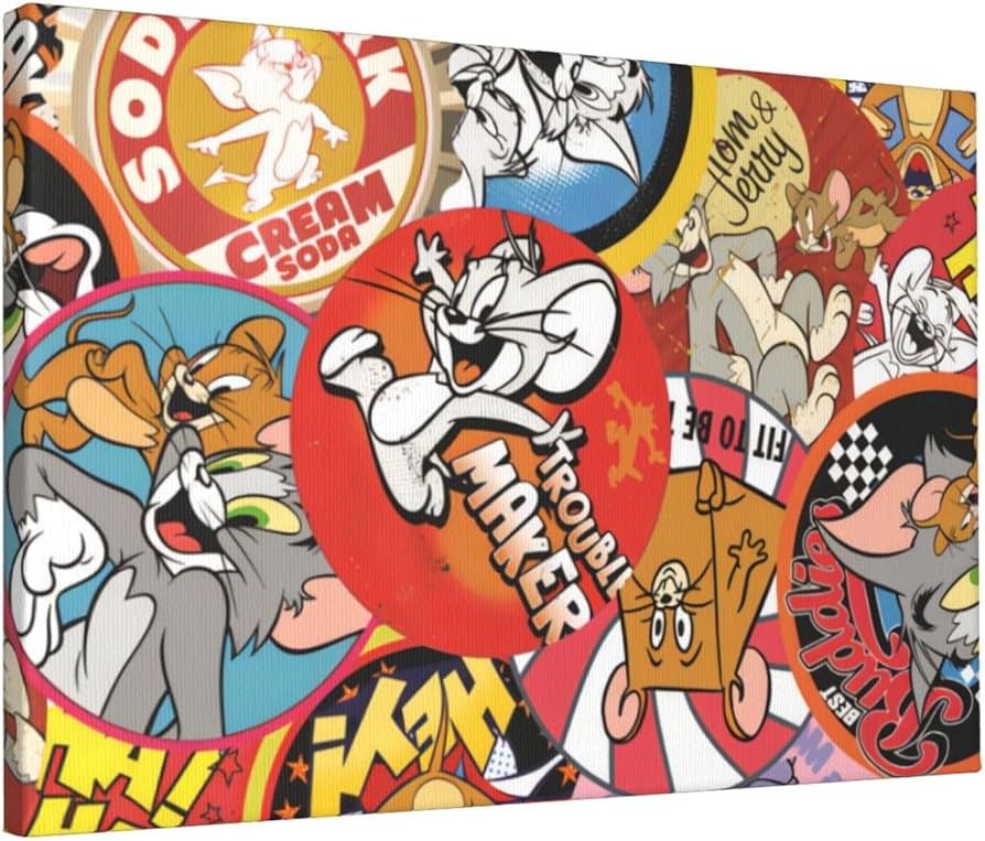 Amazon.co.jp: アートパネル トムとジェリー アートポスター アート