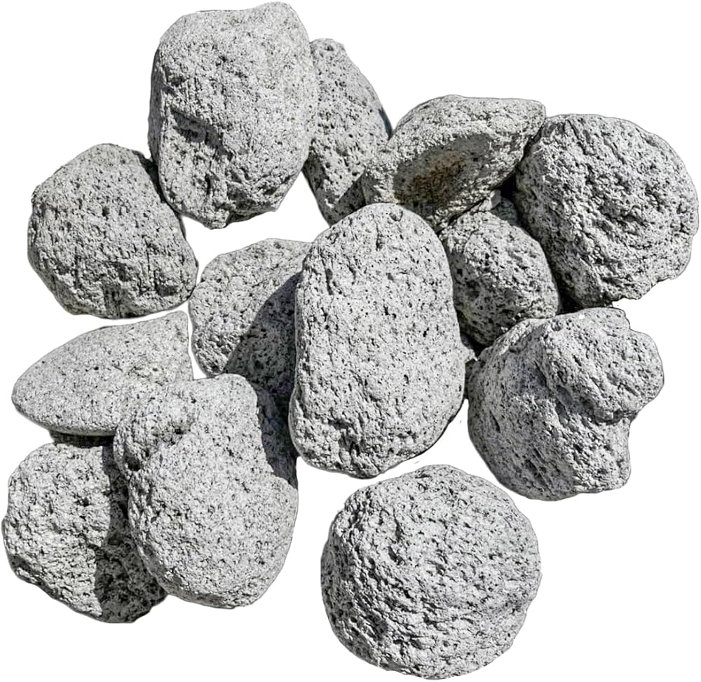 Amazon.co.jp: 庭石 ごろた石 坪庭 アプローチ脇 白溶岩石（90～120mm