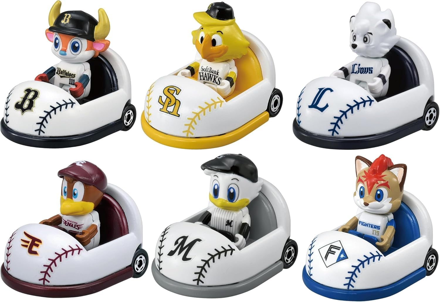 Amazon.co.jp: プロ野球 トミカ マスコットカー おもちゃ パリーグ6点