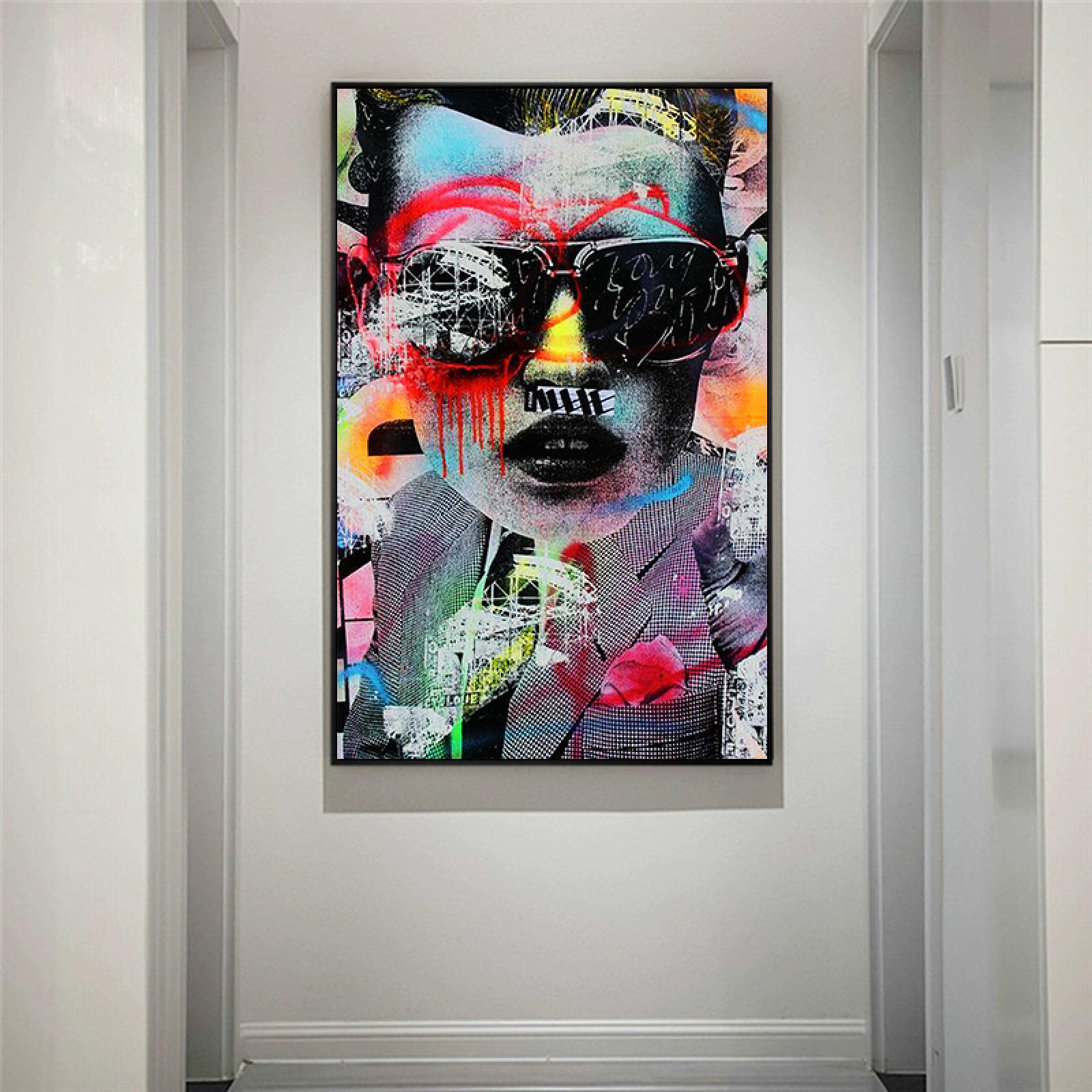 Amazon.co.jp: 現代のポップアートカラフルな絵画美容グラフィティ