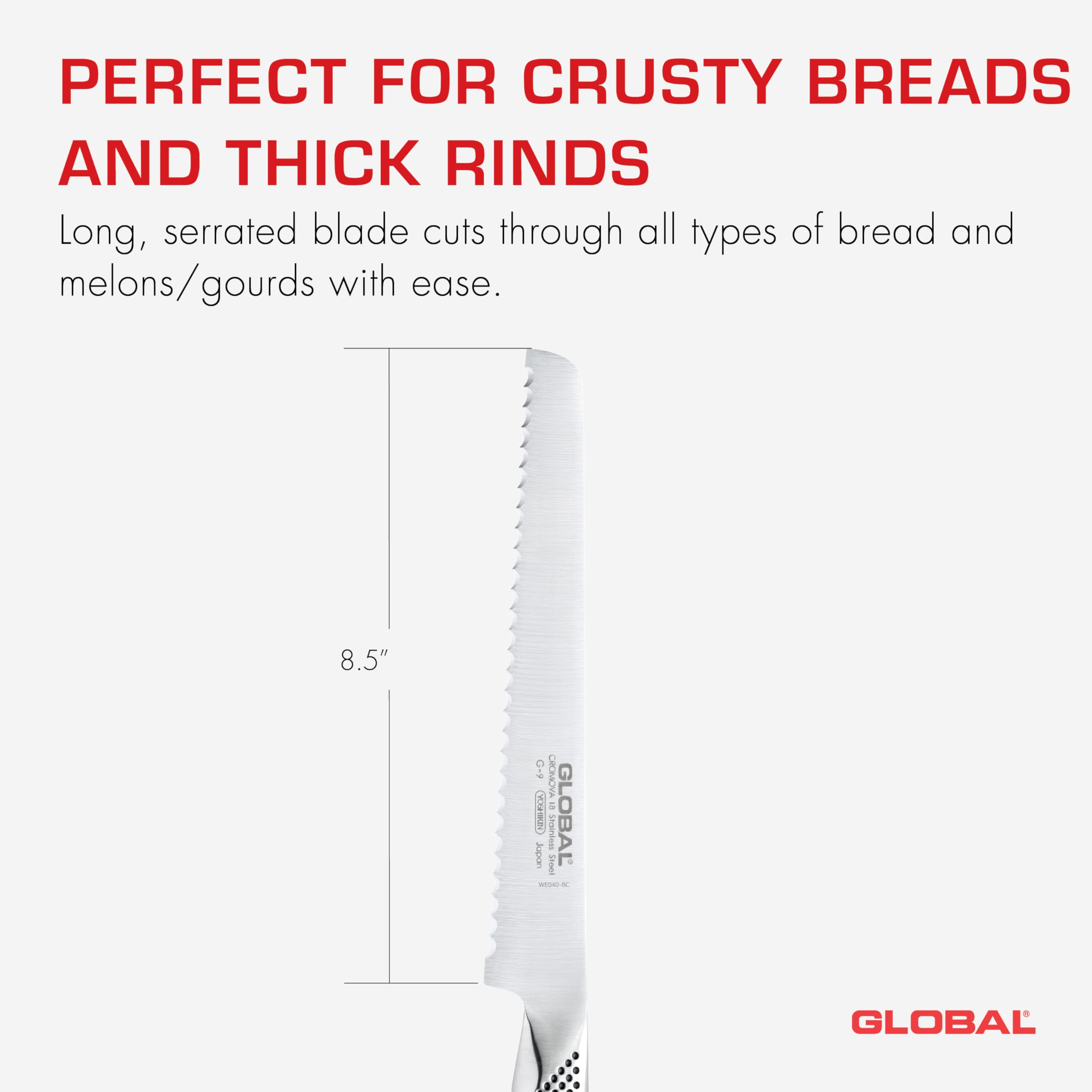 Amazon｜グローバル パン切り 刃渡り 22cm G-9｜菜切り包丁 オンライン通販