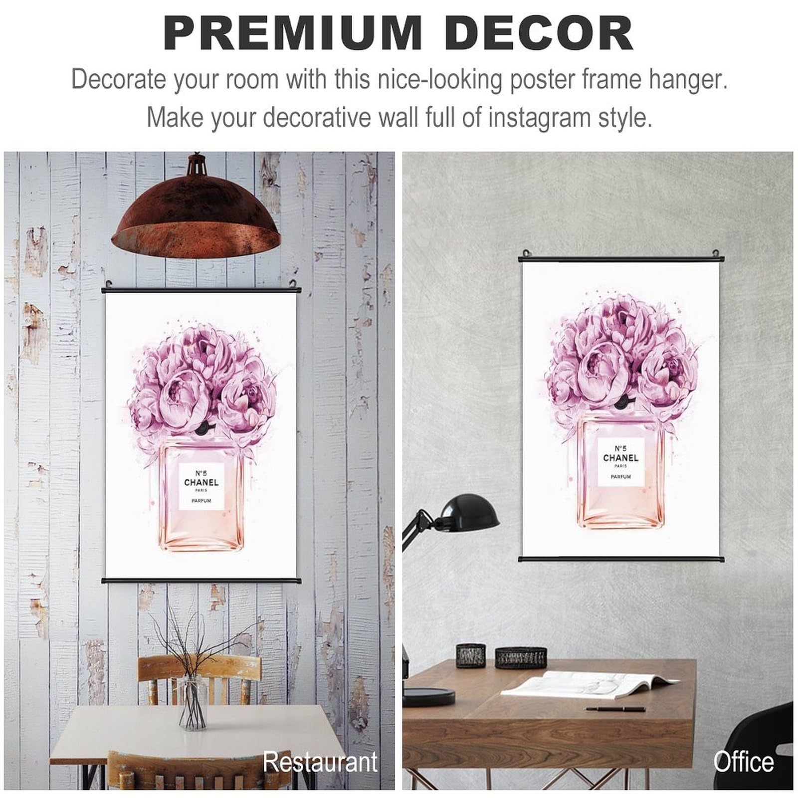 Amazon.co.jp: シャネルNo.5とピオニーの華やかなアートポスター