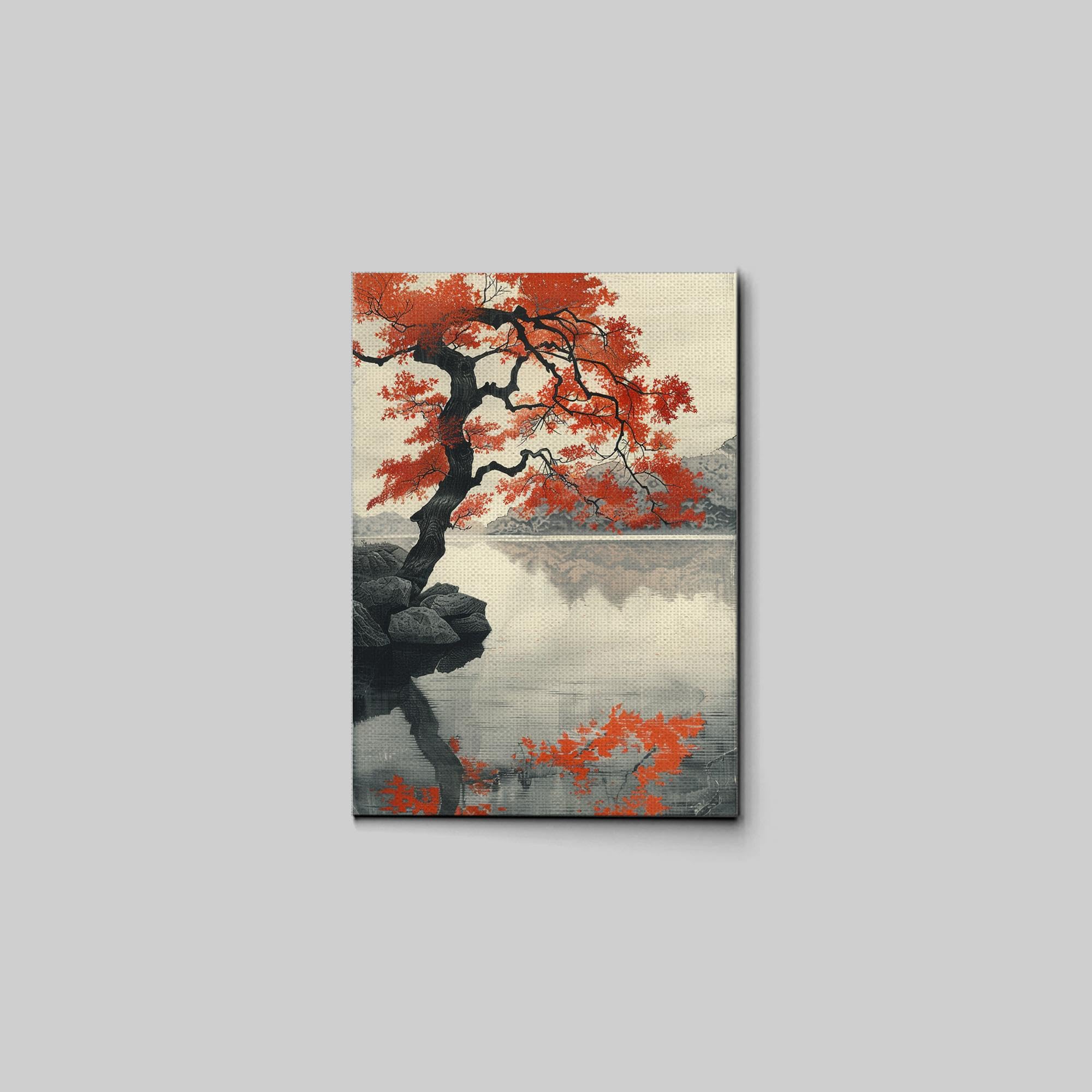 Amazon.com: Japanese Maple Tree Painting, Japanese Style Art
