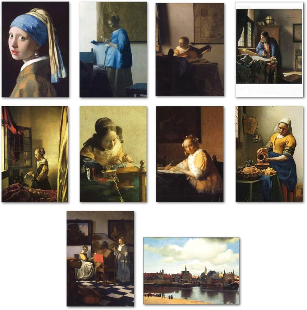 Amazon | 【正規輸入品】ポストカード アート10柄セット「フェルメール