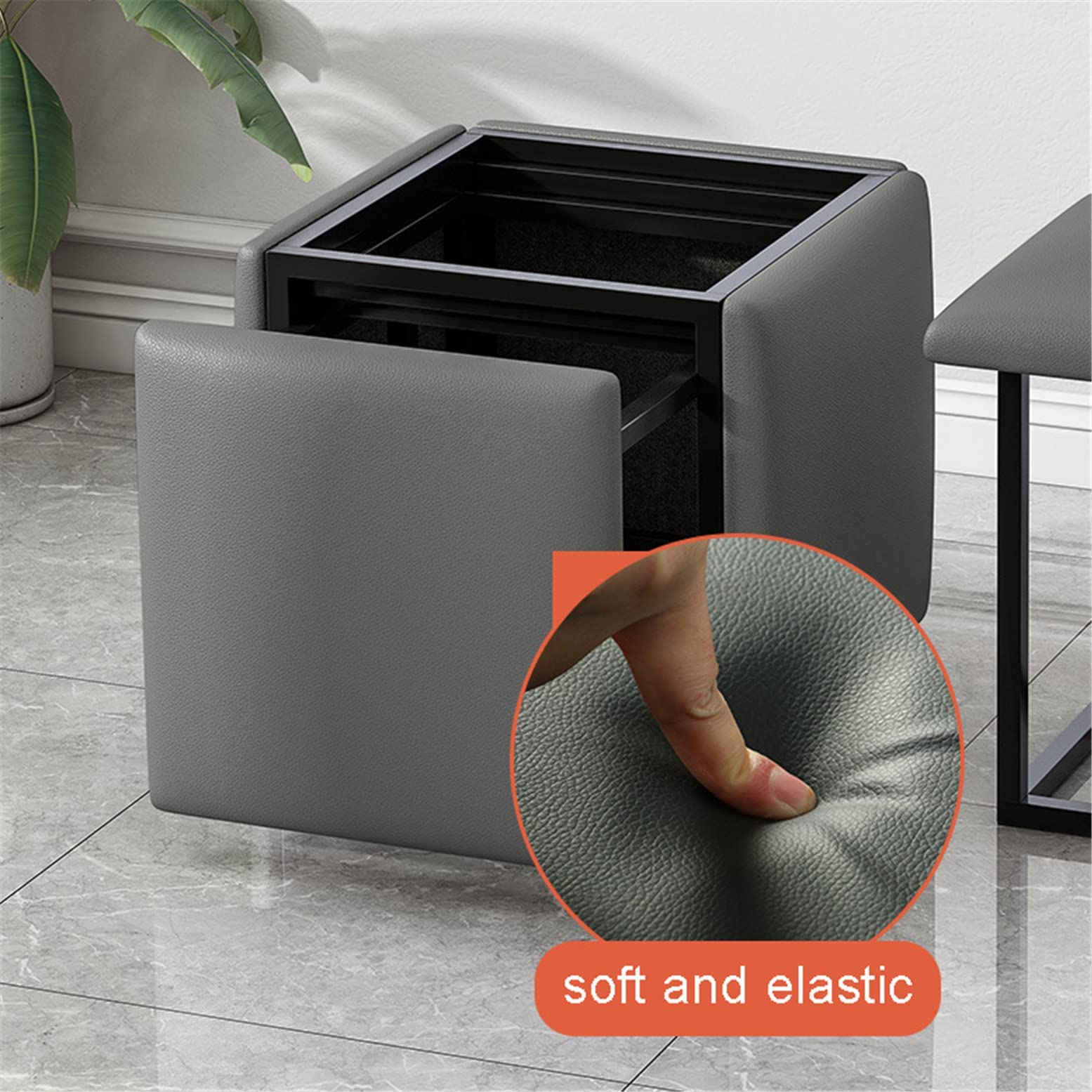 Amazon｜多機能5-in-1キューブソファスツール、キャスター付き