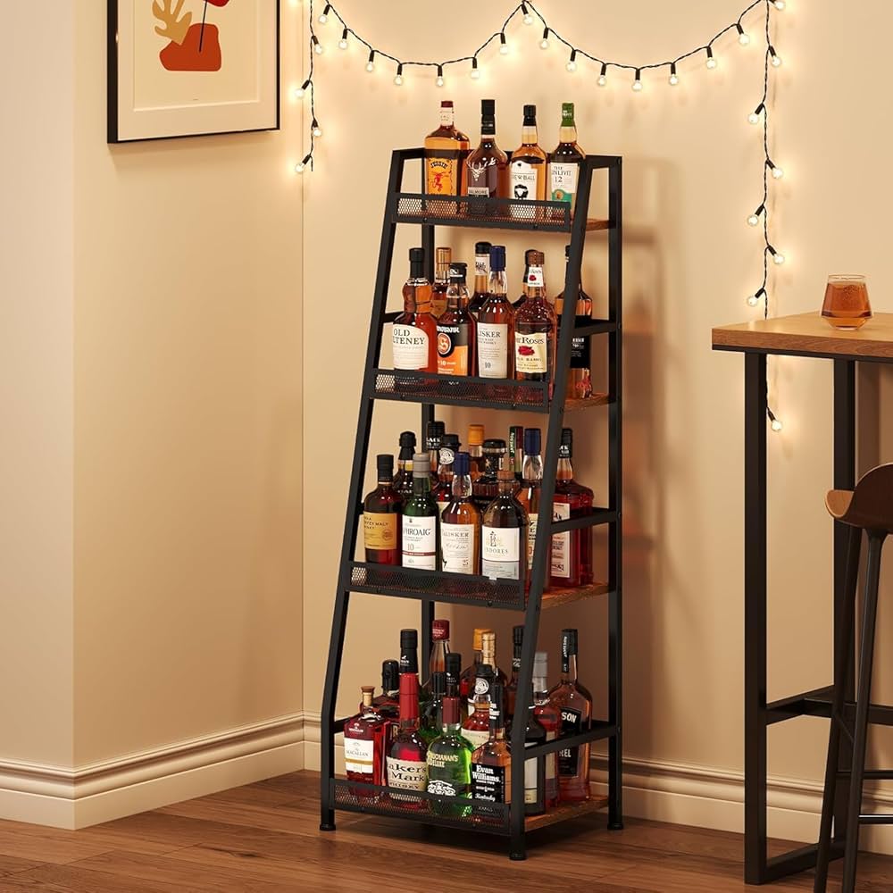 Amazon｜ZHLELEWZ ワインラック ウイスキー 棚 ボトルラック