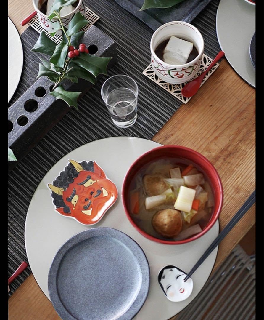 Amazon.co.jp: 有田焼 幸楽窯 錦泣いた赤鬼小銘々皿 : ホーム＆キッチン