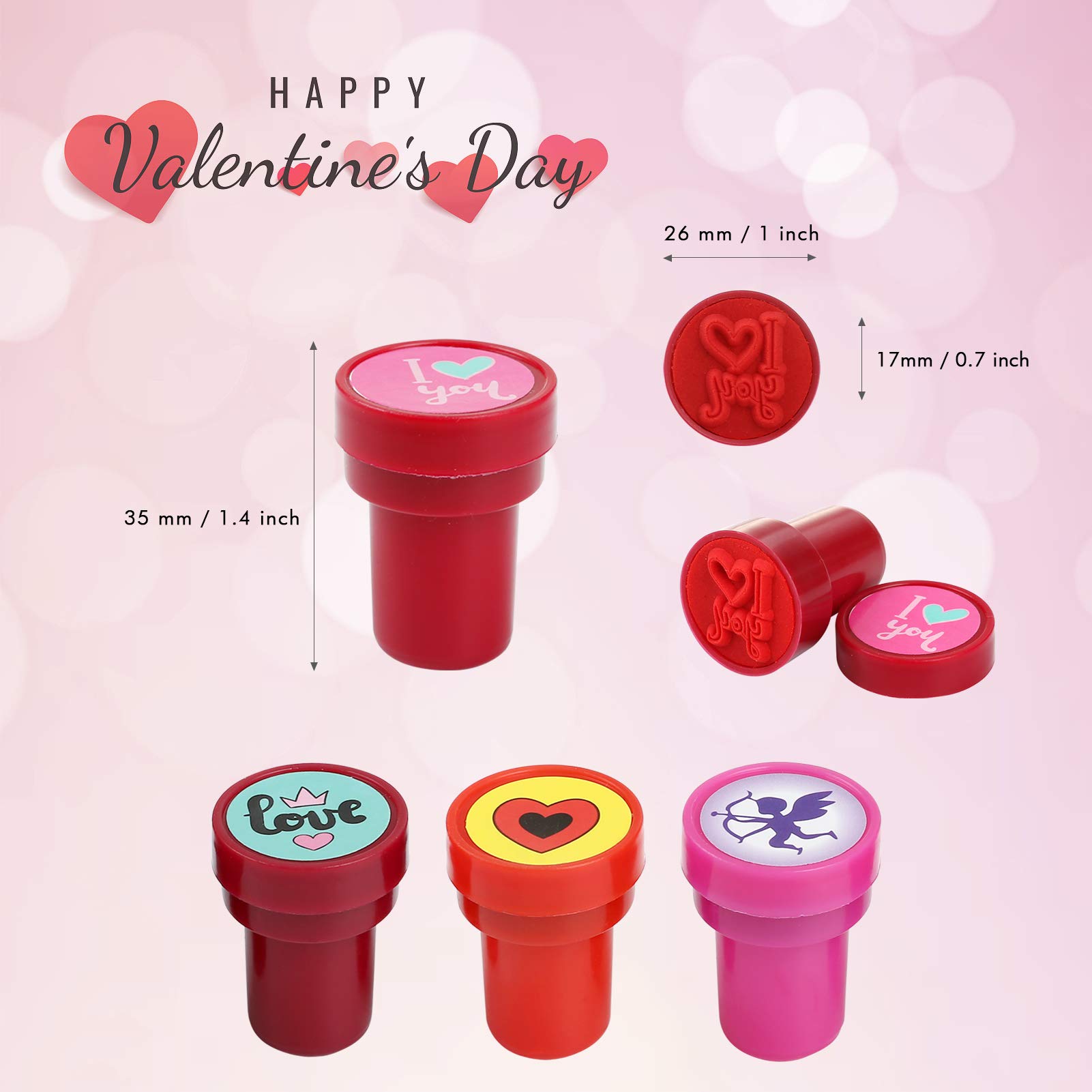 Amazon.com: KESOTE Valentines Day Stamps for Kids, Self Inking