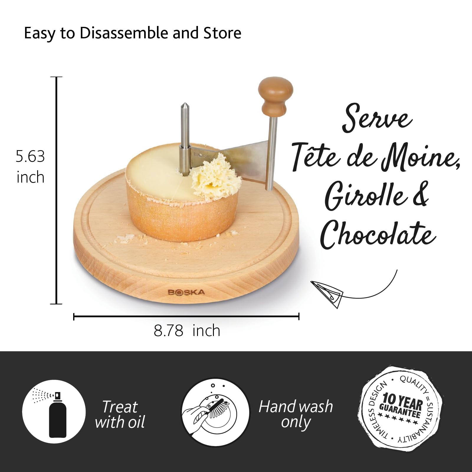 Amazon | BOSKA(ボスカ) ジロール チーズスライサー ウッド 21.5×15.5