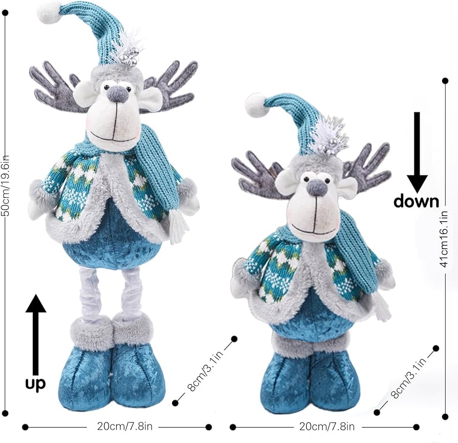 Amazon.co.jp: サンタクロース格納式人形、脚格納式ブルー