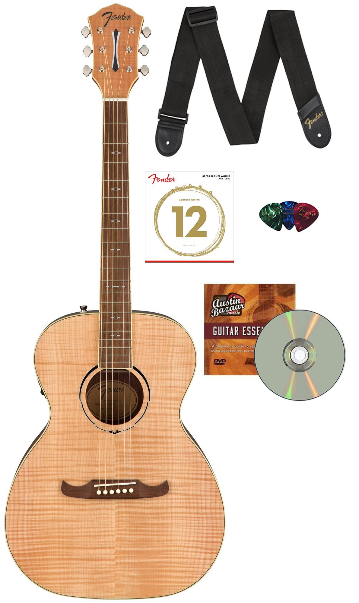 Amazon.com: Fender FA-235E Concert Acoustic-Electric Guitar