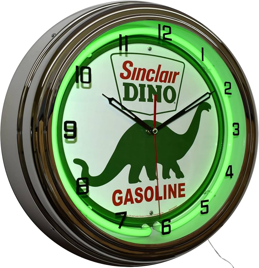Amazon.com: Platinum Sinclair Dino Gasoline Motor Oil Sign Neon