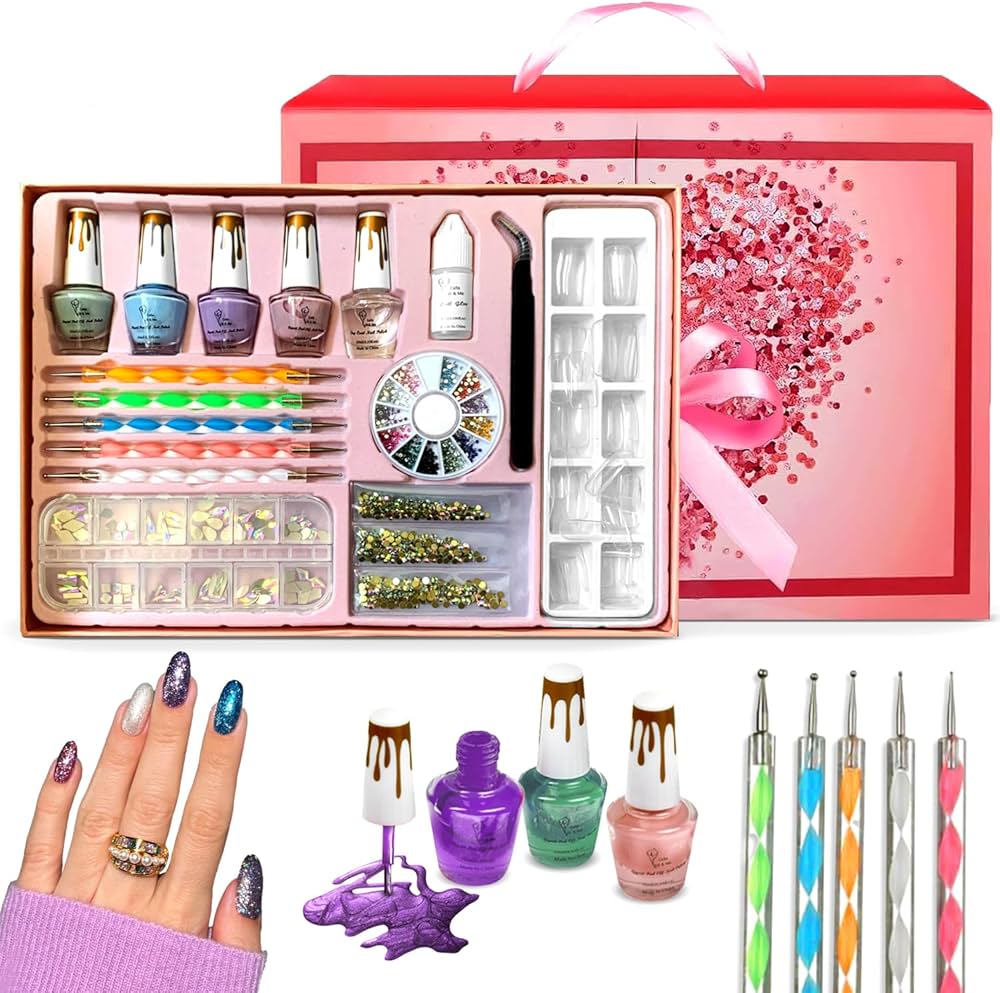 Amazon.com: CoralBeau Nail Art Kit for Girls - Beginner's Set with